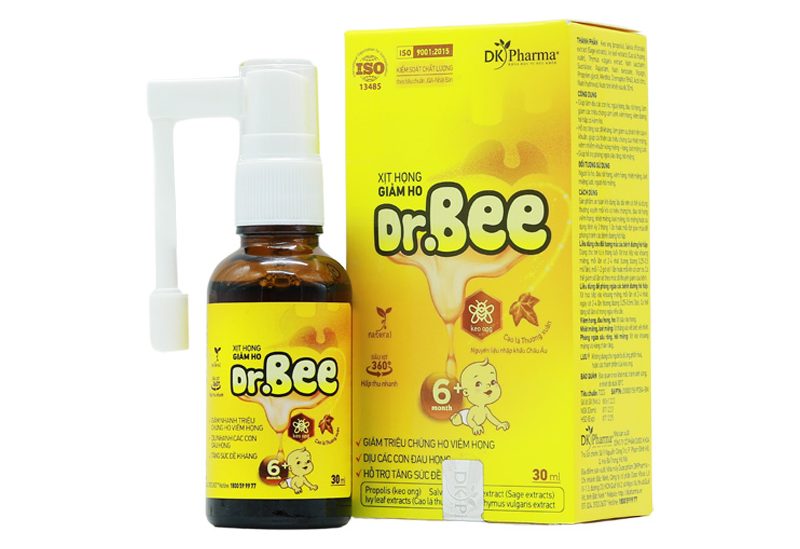 Xịt họng giảm ho keo ong Dr.Bee cho bé từ 6 tháng