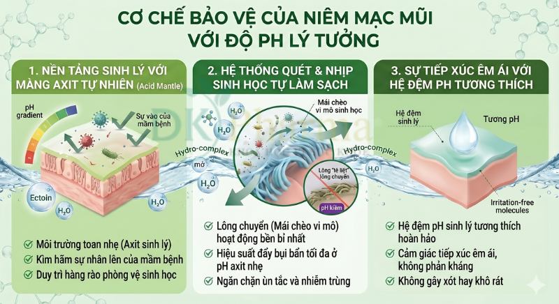 Độ pH sinh lý thích hợp
