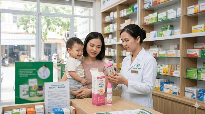 DKsalt baby được bán tại các nhà thuốc trên khắp toàn quốc