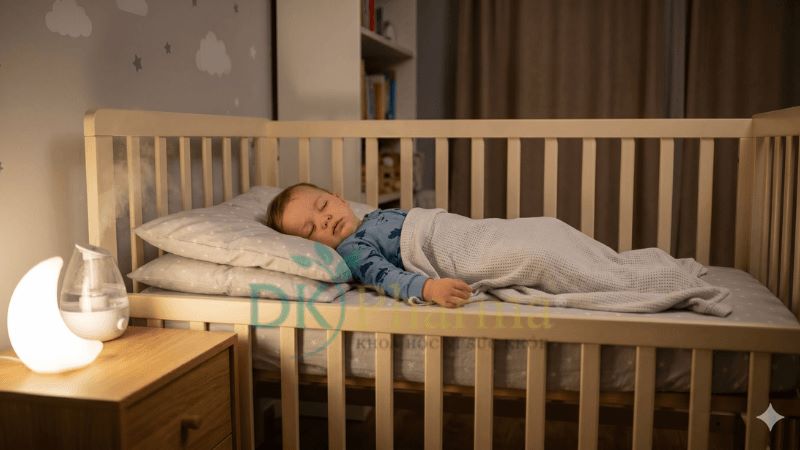 Kê cao gối cho bé ngủ