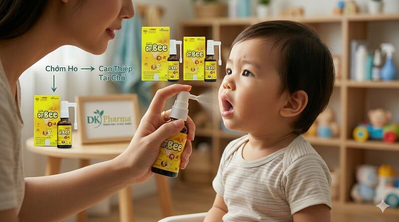 Mẹ Xịt Họng Cho Bé Dễ Dàng