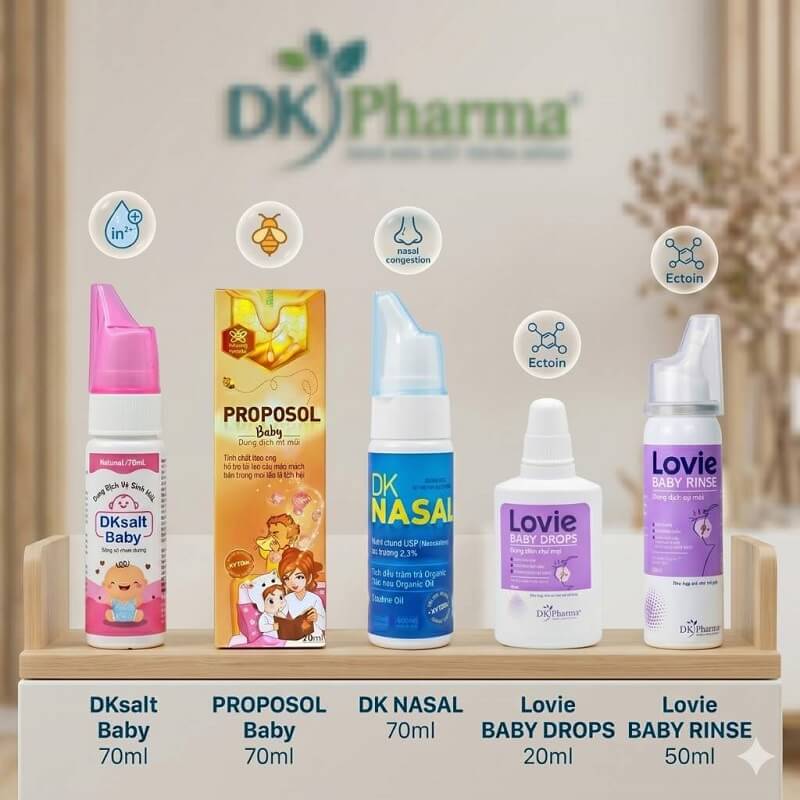 5 loại nhỏ/xịt mũi của Công ty cổ phần Dược Khoa (DK Pharma)
