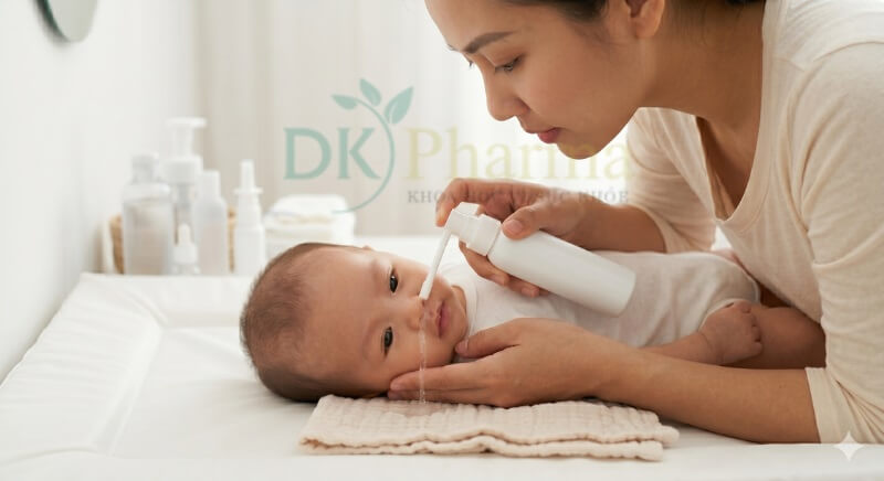 Rửa mũi cho trẻ đúng cách