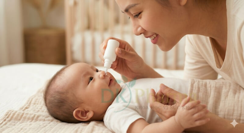 Vệ sinh mũi cho trẻ sơ sinh đúng cách