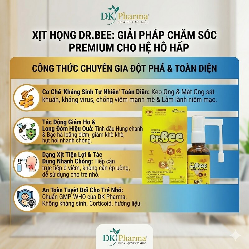 Ưu điểm Vượt Trội Của Xịt Họng Keo Ong Dr.bee