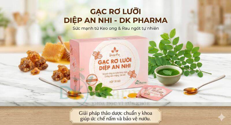 Gạc rơ lưỡi Diệp An Nhi tẩm dịch chiết thảo dược