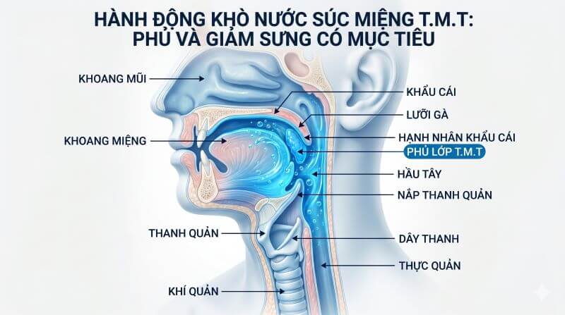 Sử dụng đúng cách nước súc miệng để bảo vệ cổ họng và khoang miệng tốt nhất