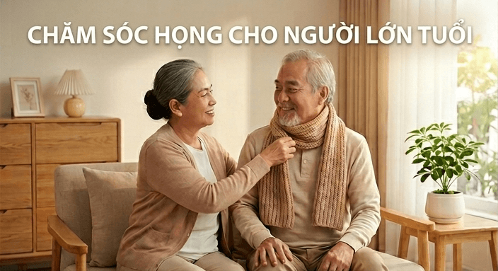 Chăm sóc họng cho người lớn tuổi