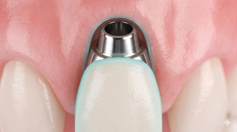 Vệ sinh sạch sẽ khu vực trồng implant