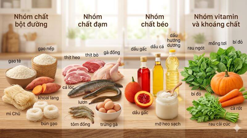 4 Nhóm Dinh Dưỡng