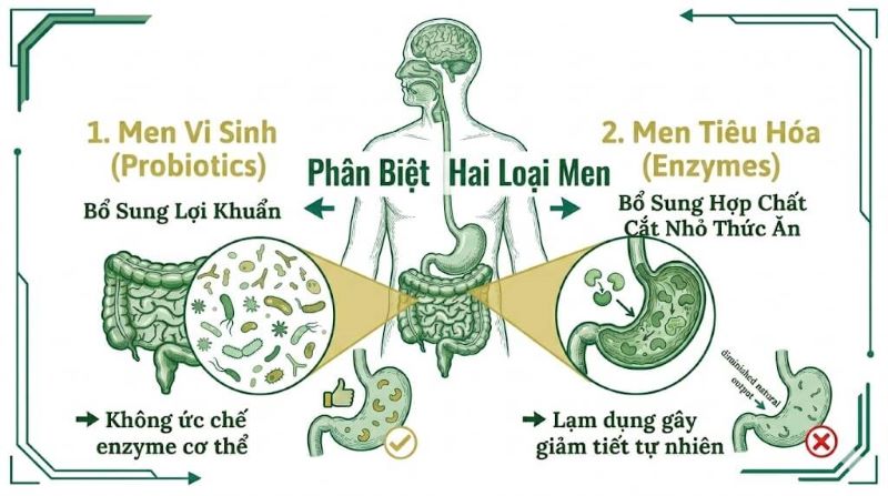 Phân biệt hai loại men vi sinh và men tiêu hóa khi chăm sóc tiêu hóa cho trẻ nhỏ