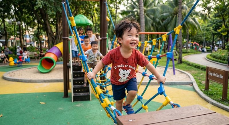 Trẻ vận động trước giờ ăn