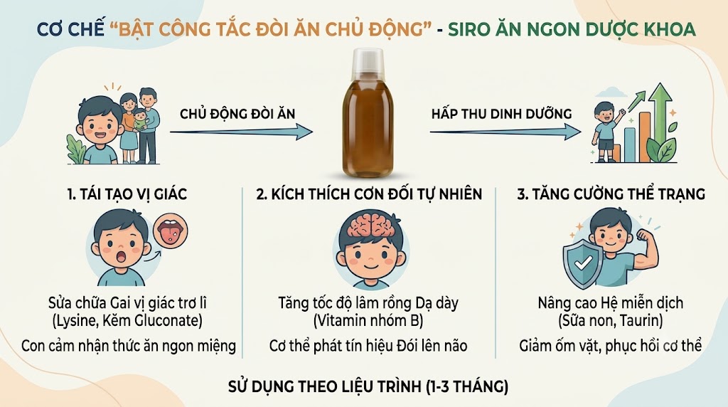 Siro ăn ngon -Hỗ trợ bé ăn ngon tự nhiên