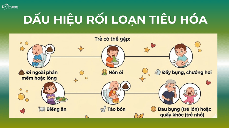 Dấu hiệu rối loạn tiêu hóa ở trẻ