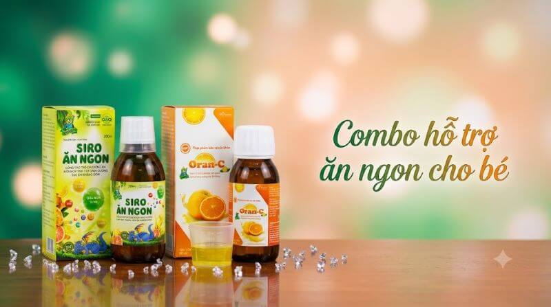 Siro ăn ngon Dược Khoa và siro vitamin C Oran C