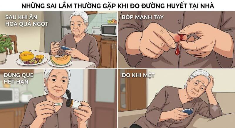 Sai lầm khi theo dõi đường huyết tại nhà