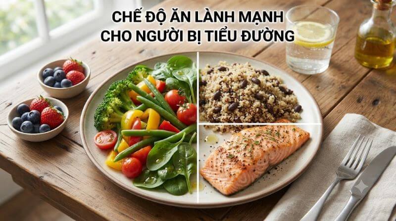 Chế độ ăn lành mạnh giúp kiểm soát đường huyết tự nhiên
