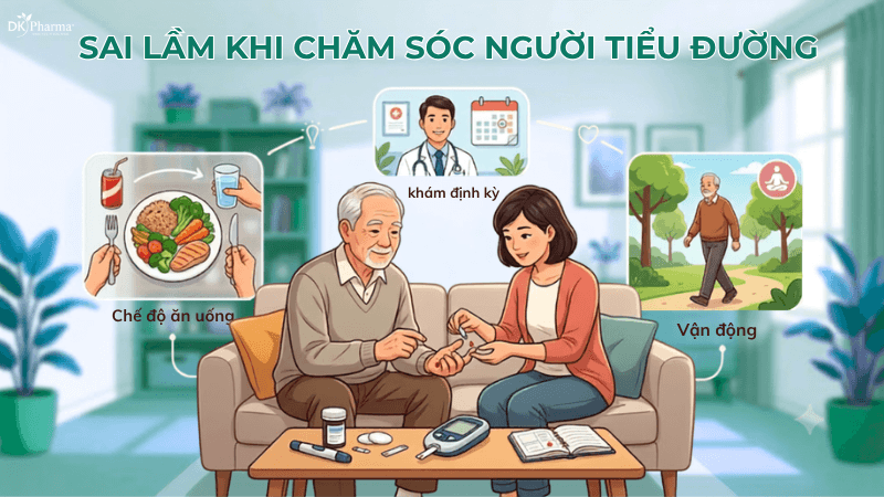 Sai lầm khi chăm sóc người tiểu đường