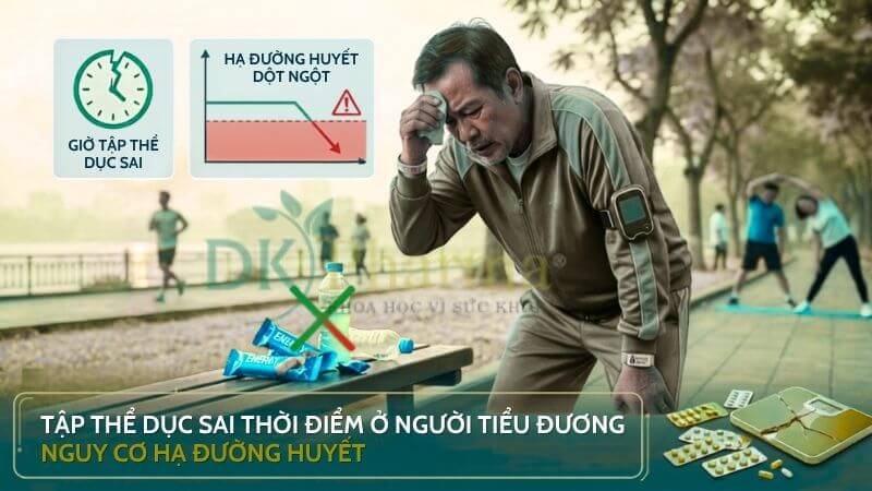 Người bị tiểu đường tập thể dục sai thời điểm