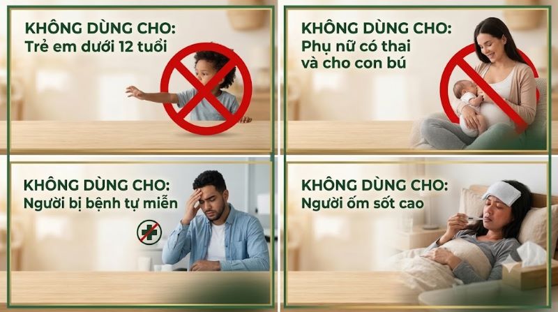 Đối tượng chống chỉ định dùng Trùng thảo đan