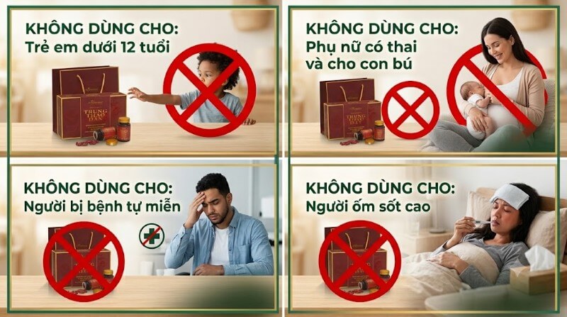 Đối tượng chống chỉ định dùng Trùng thảo đan