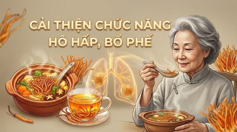 Đông trùng hạ thảo cải thiện chức năng hô hấp