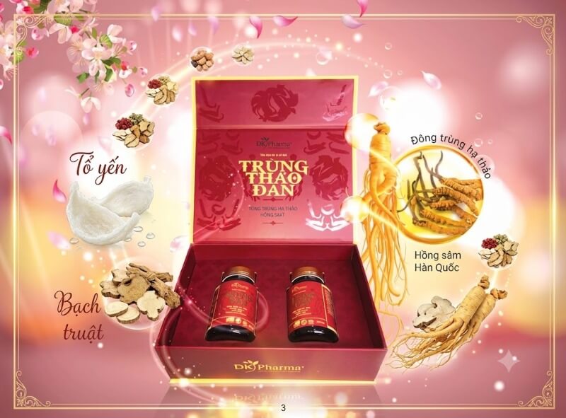 Thảo dược quý trong viên uống Trùng thảo đan