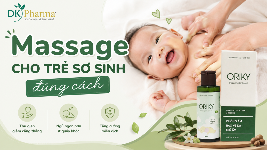 massage cho trẻ sơ sinh đúng cách