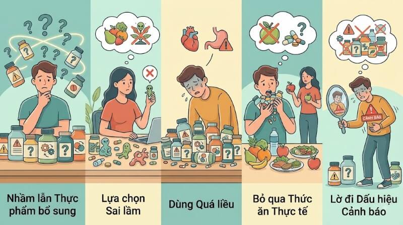 5 Sai lầm khi dùng sản phẩm bồi bổ