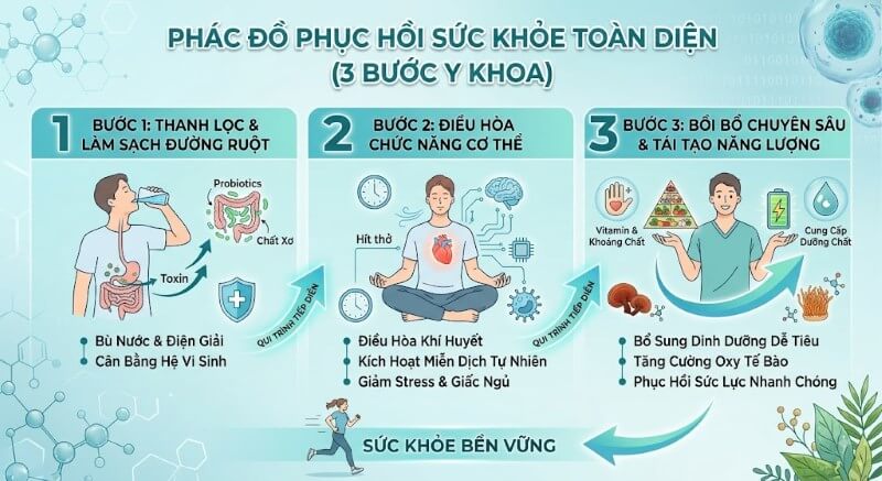 Phác đồ phục hồi sức khỏe sau ốm chuẩn y khoa